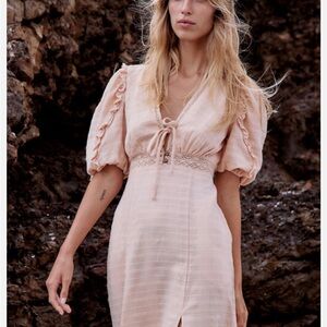 Free People Slow Pace Midi Dress - size L